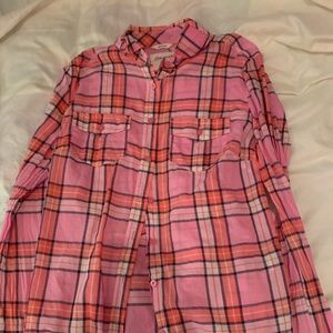 Pink checkered flannel